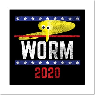 Magic Worm On A String Meme Yellow Worm 2020 for President Posters and Art